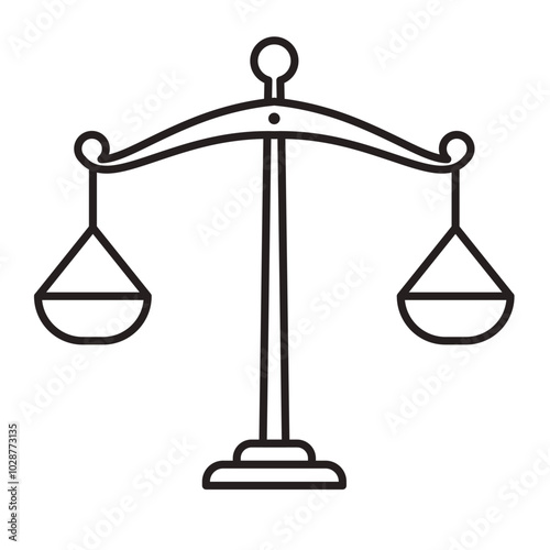 Justice icon, Judgement, measure, equality