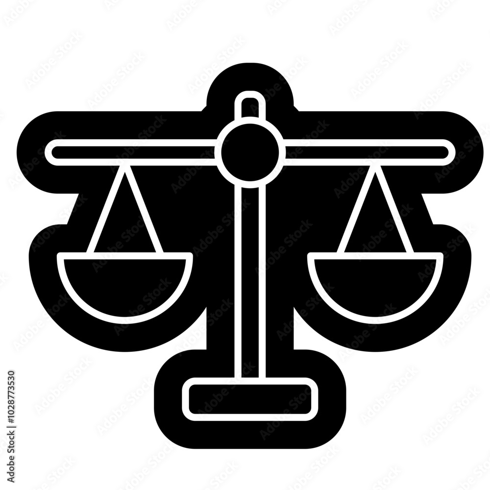 Justice icon, Judgement, measure, equality