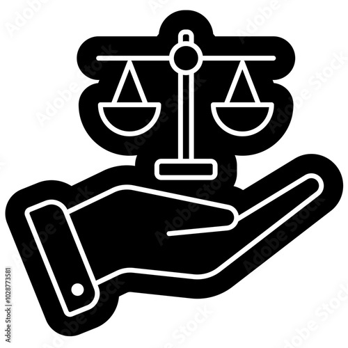 Justice icon, Judgement, measure, equality