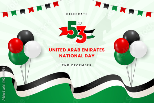 UAE United Arab Emirates National Day Celebration Poster Flyer Banner