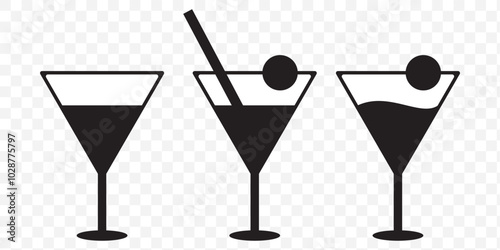 Half wine glass icon. Simple illustration of half wine glass vector icon for web design isolated on white background. EPS 10.