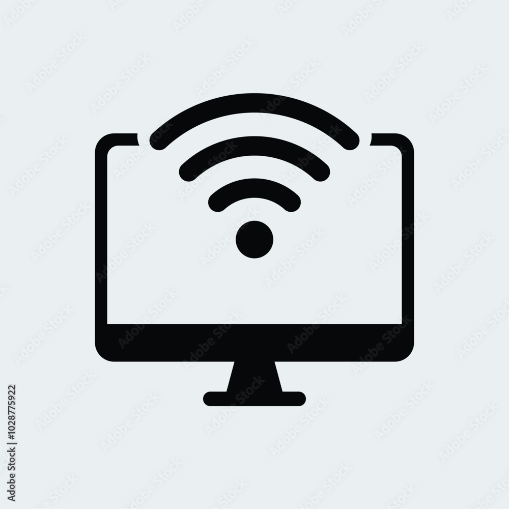 Computer wifi signal icon Computer wifi signal icon