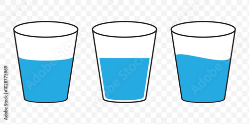 Half wine glass icon. Simple illustration of half wine glass vector icon for web design isolated on white background. EPS 10.