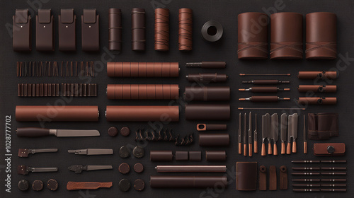 Leather Crafting Station: Tools and Materials for Precision Projects