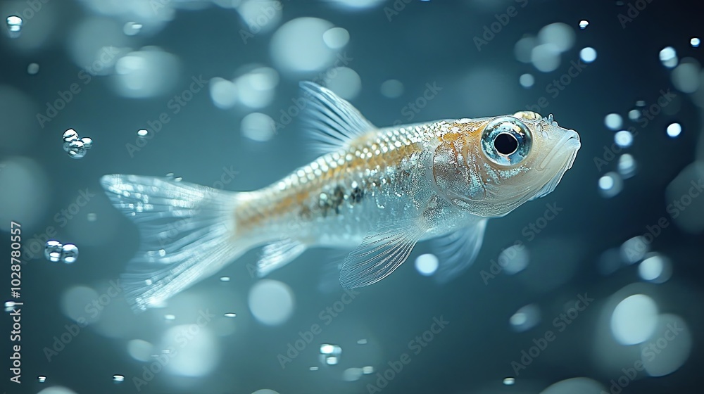 Serene Underwater Landscape with Owlfish Serene Underwater Landscape with Owlfish
