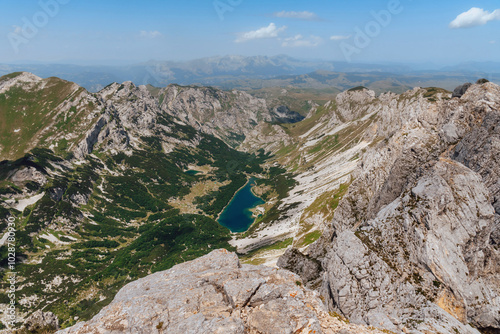 Obraz na płótnie Mountain Panorama from Peak of Bobotov Kuk w salonie