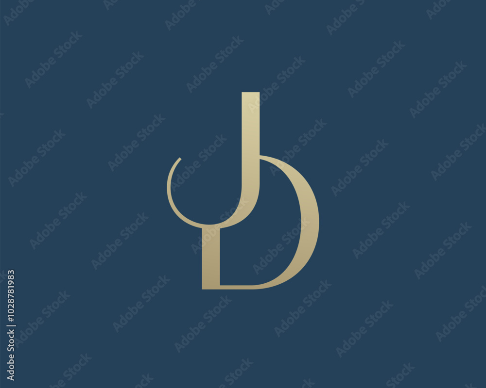 JD letter logo icon design. Classic style luxury initials monogram. JD letter logo icon design. Classic style luxury initials monogram.