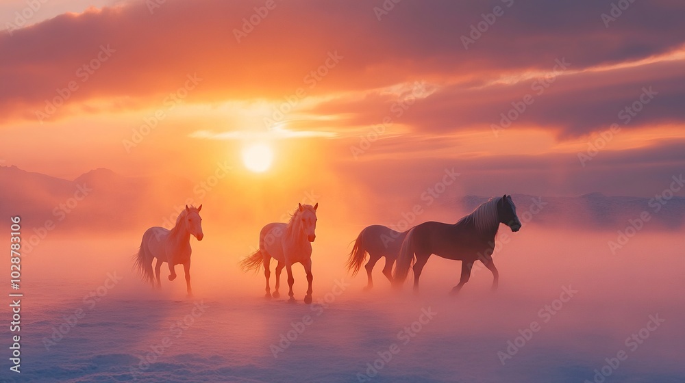 beautiful horse in the wild