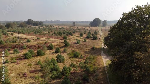 Scenic Aerial View of Drents-Friese Wold Watchtower photo