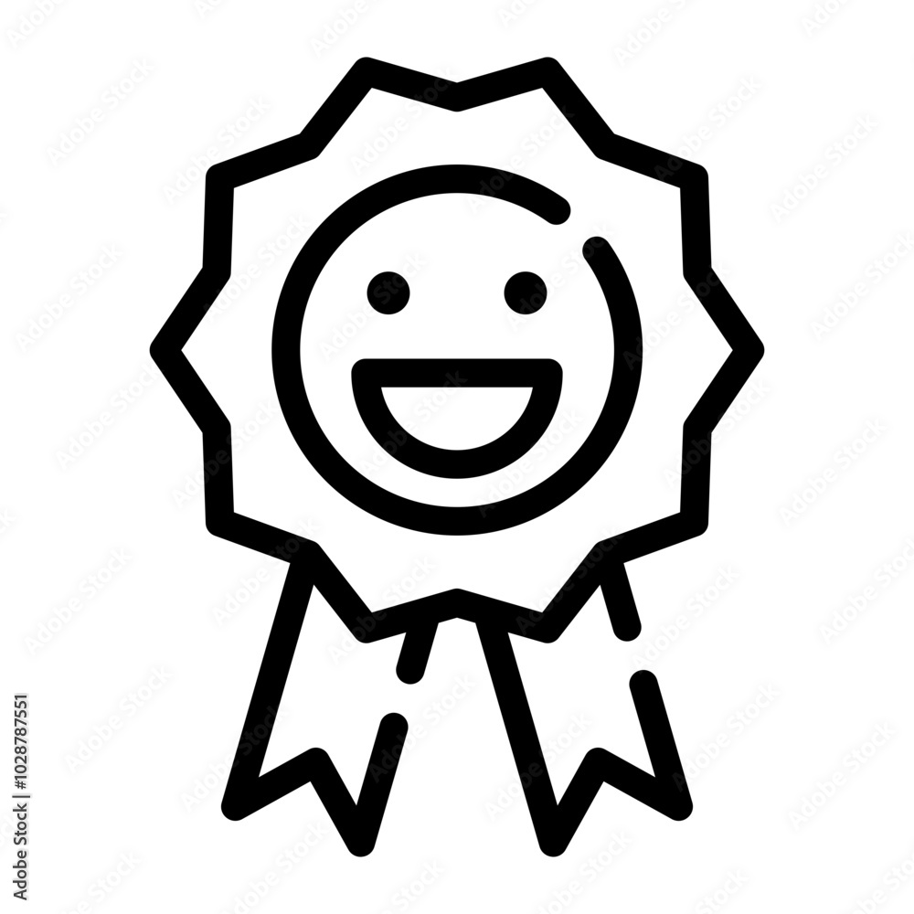 Obraz premium medal line icon