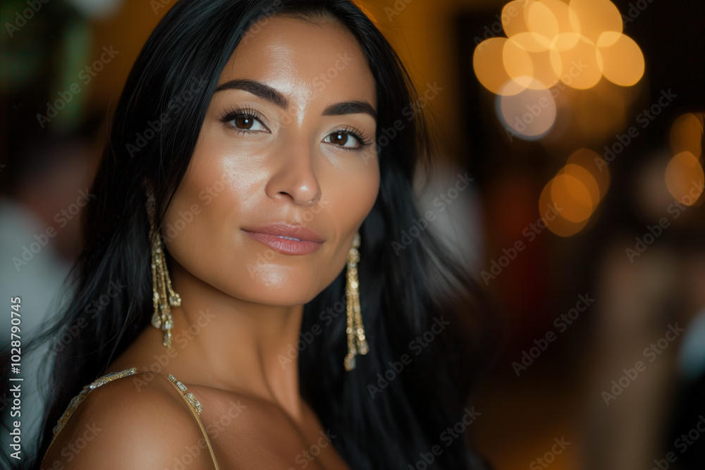 Sensual Latina female model with long black hair posing Sensual Latina female model with long black hair posing