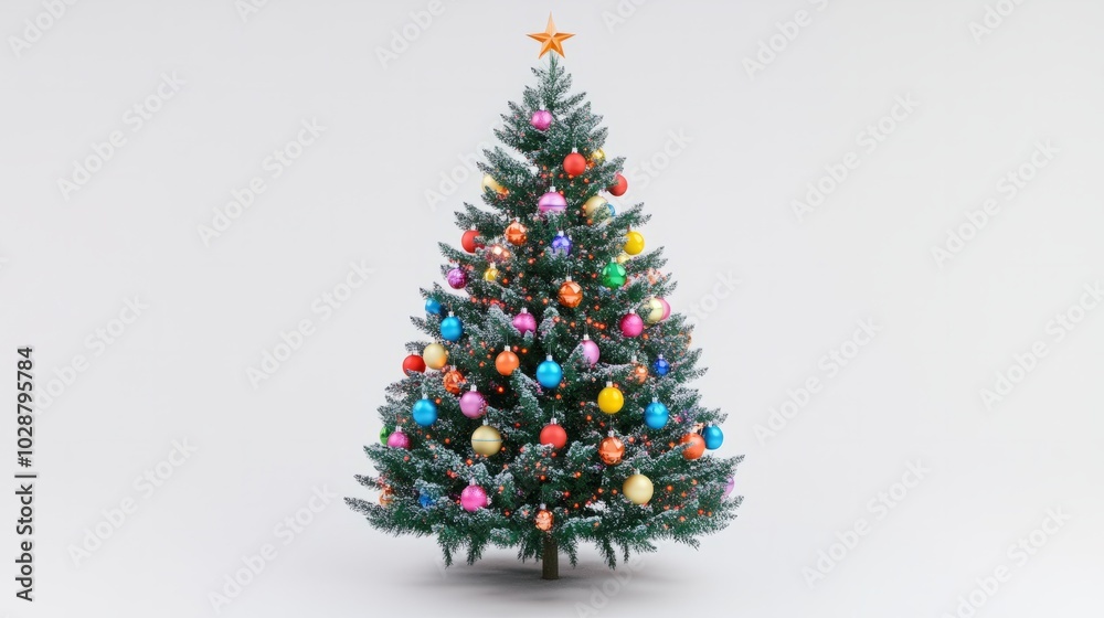 christmas tree with colourful ornaments christmas tree with colourful ornaments
