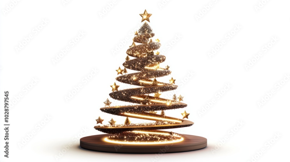 3d christmas tree isolated on white 3d christmas tree isolated on white