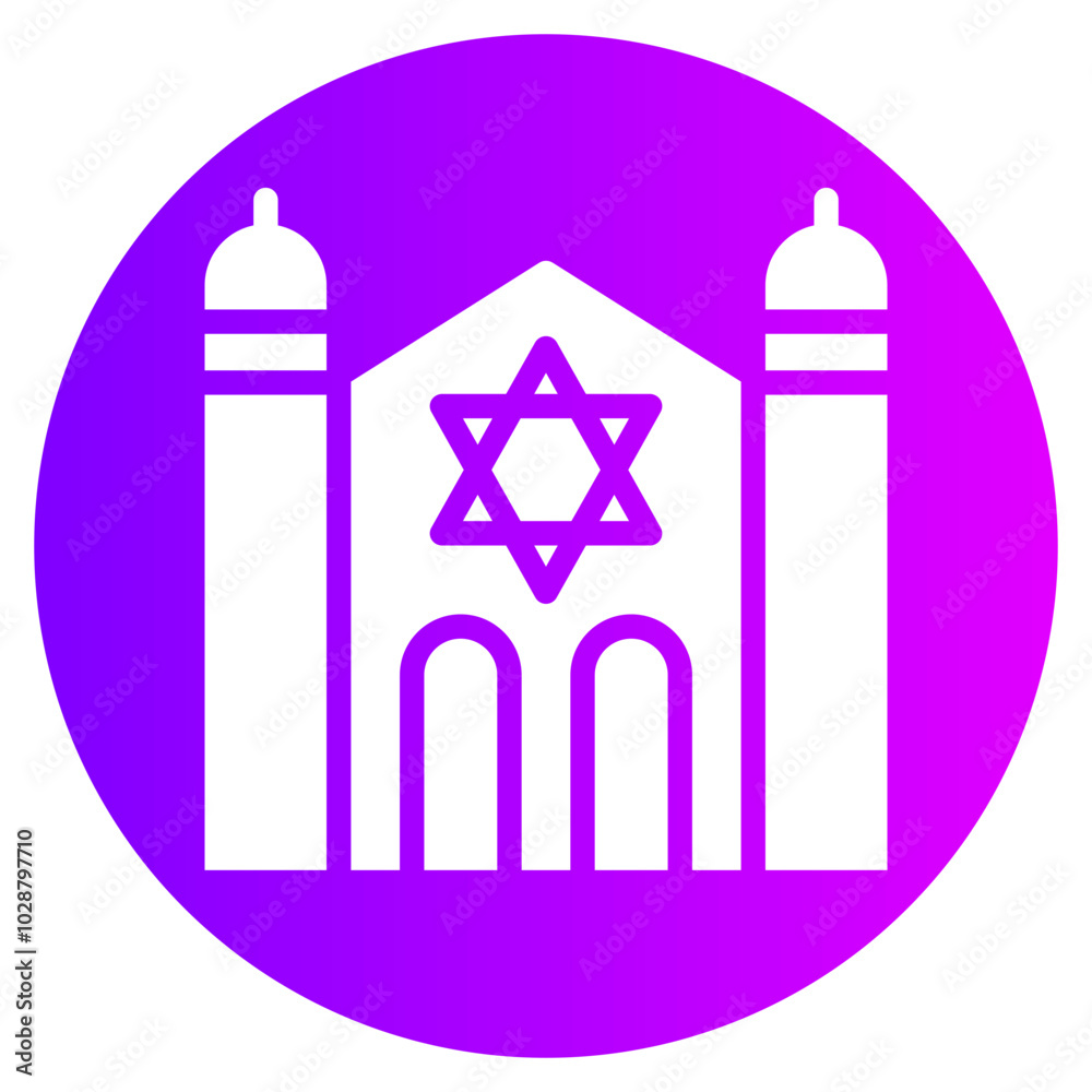 synagogue gradient icon synagogue gradient icon