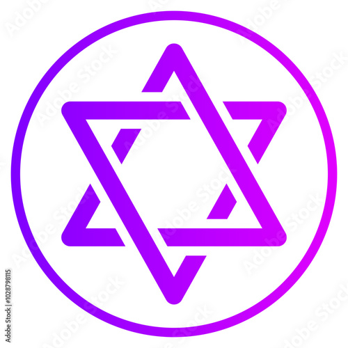 Free Download star of david gradient icon - GFXLoad