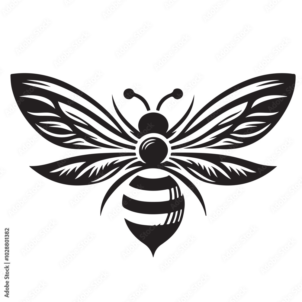 Abstract Flying Nature Bees Logo Creative Concept Silhouette Line Art Bee Illustration vector Wings on white background 10 eps Abstract Flying Nature Bees Logo Creative Concept Silhouette Line Art Bee Illustration vector Wings on white background 10 eps