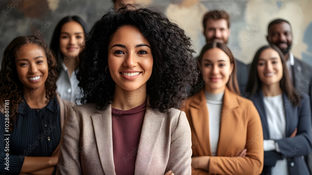 Portrait of a diverse group of young professional business people or corporate colleagues working together,smiling and collaborating in a modern office environment.
