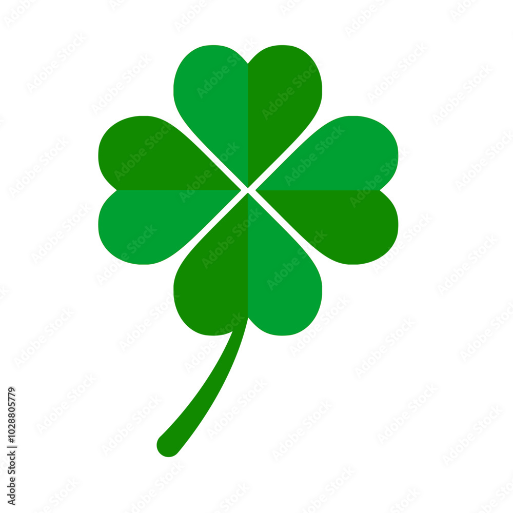 Leaf clover icon. Green clover icon on white background. Vector icon. Leaf clover icon. Green clover icon on white background. Vector icon.