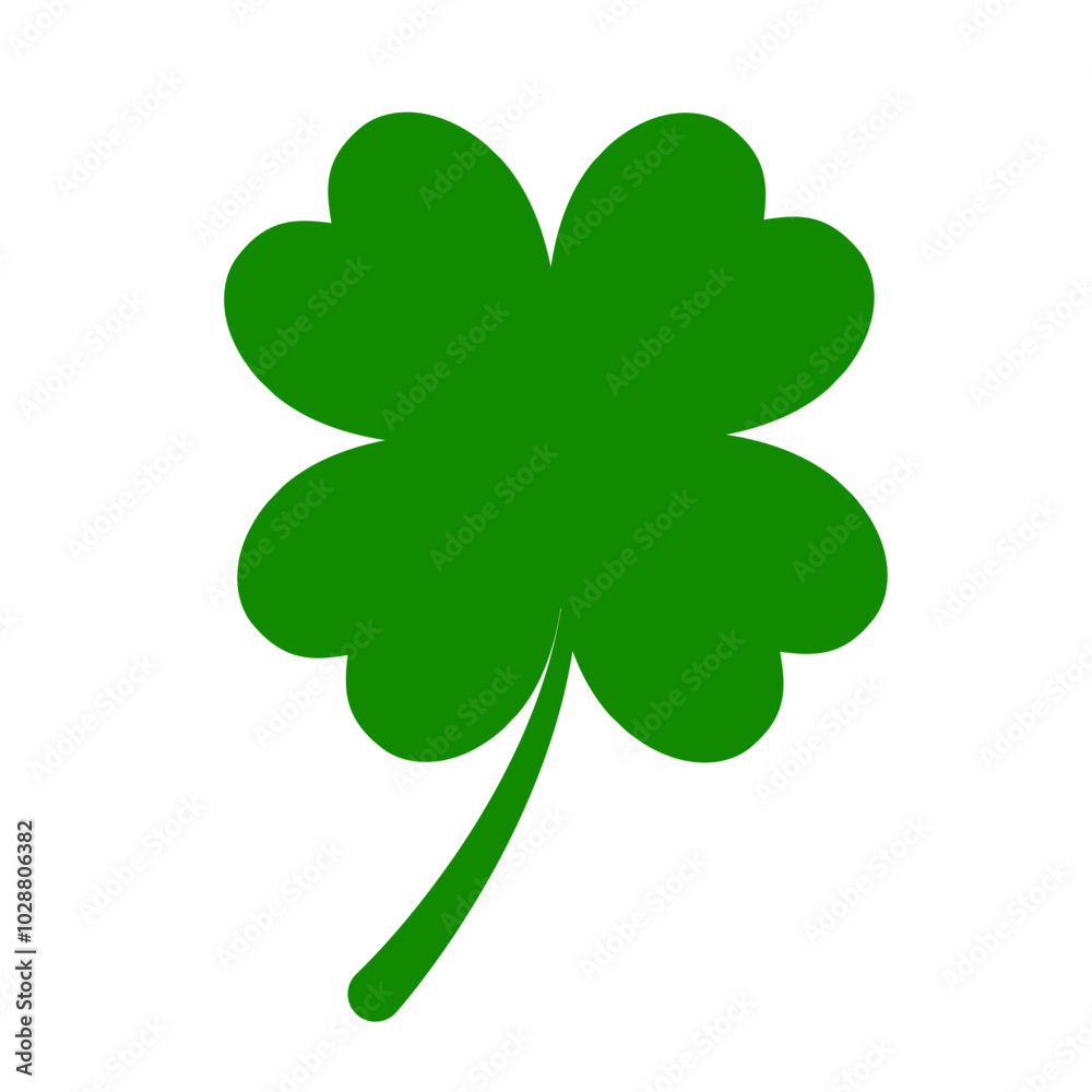 Leaf clover icon. Green clover icon on white background. Vector icon. Leaf clover icon. Green clover icon on white background. Vector icon.