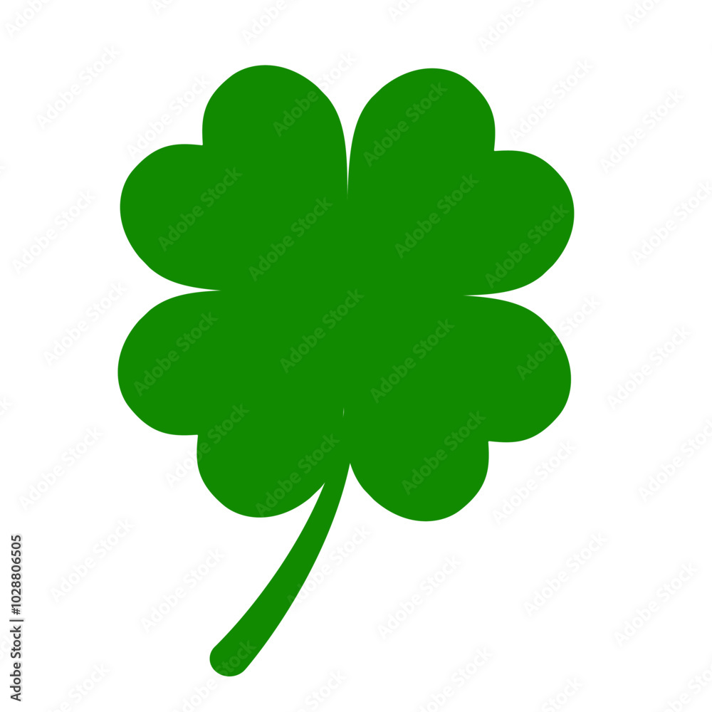 Leaf clover icon. Green clover icon on white background. Vector icon. Leaf clover icon. Green clover icon on white background. Vector icon.