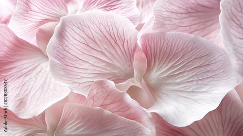 Delicate pastel pink orchid petals showcasing intricate details in nature's artistry background