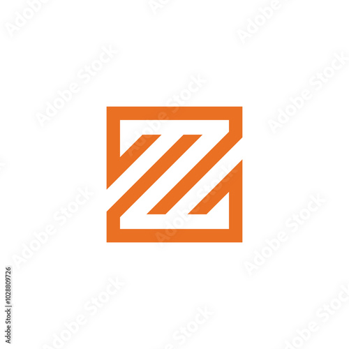 Letter Z Square Logo design vector template