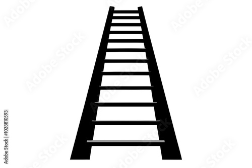 ladder vector silhouette | vector silhouette illustration on white background