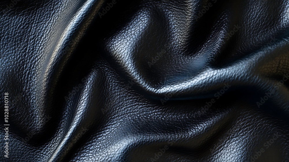 Exploring the captivating allure of smooth black leather with a rich texture and sheen background Exploring the captivating allure of smooth black leather with a rich texture and sheen background