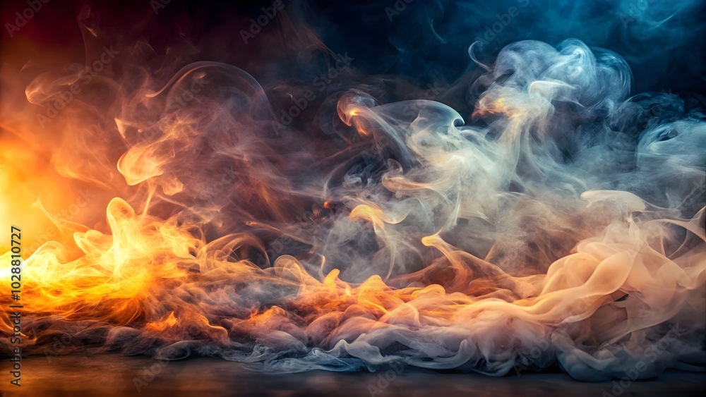 abstract fire and smoke merging in a textured backdrop abstract fire and smoke merging in a textured backdrop