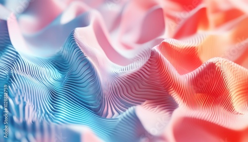 Modern digital abstract 3D background illustrating generative AI technology