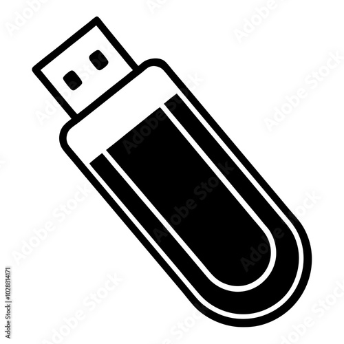  Pendrive icon vector on white background