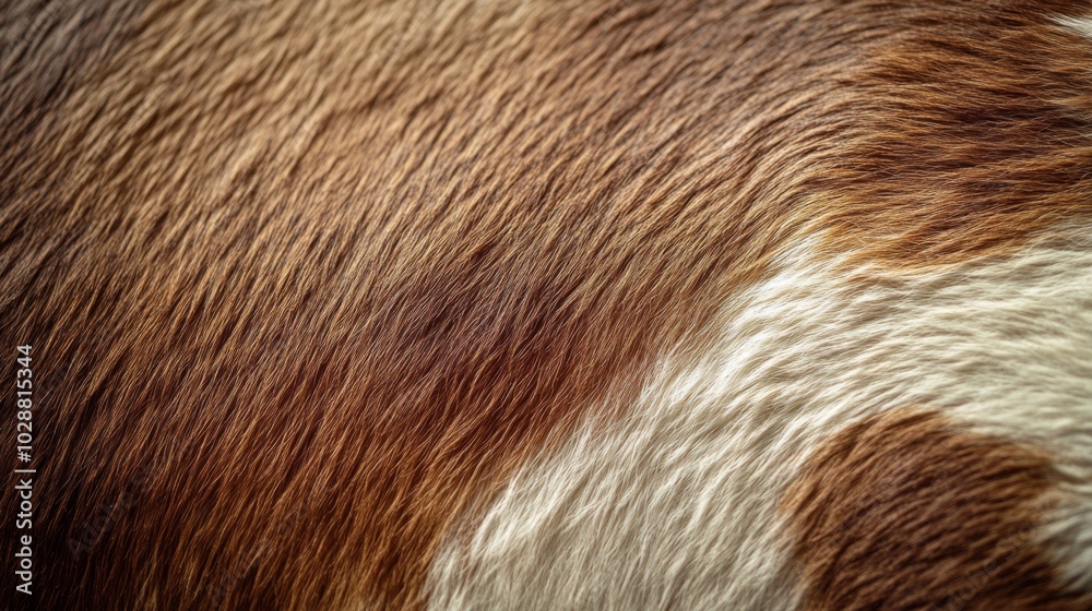 Close-up of a Brown and White Animal's Fur Close-up of a Brown and White Animal's Fur