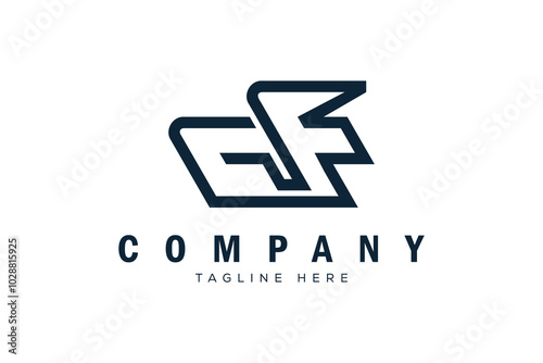 GF Letter logo vector template