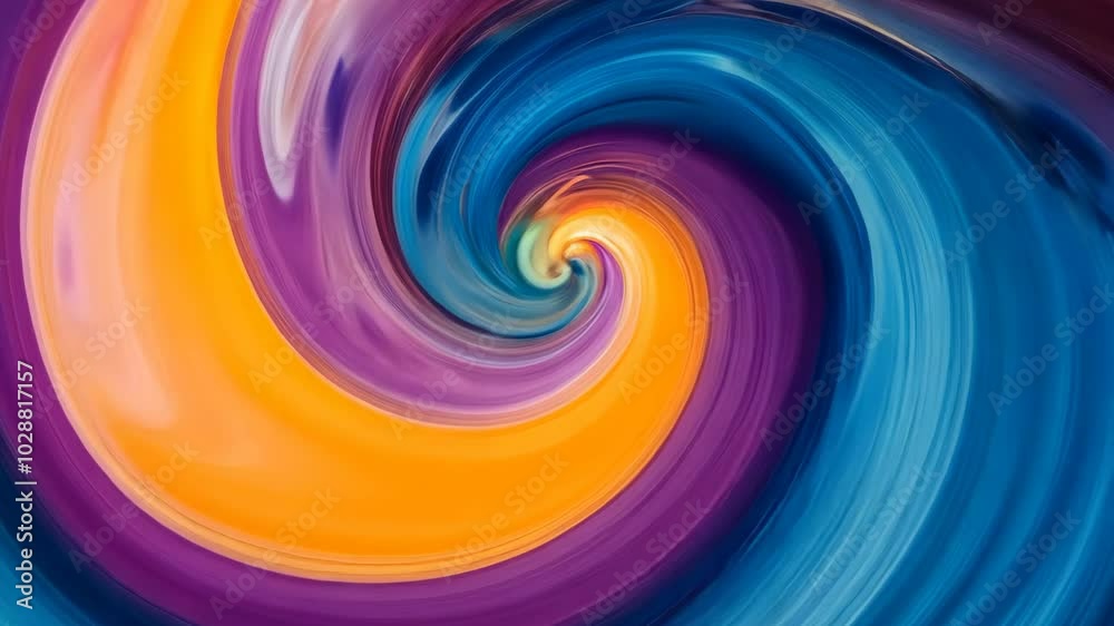 A swirling abstract design in shades of blue, purple, and orange A swirling abstract design in shades of blue, purple, and orange