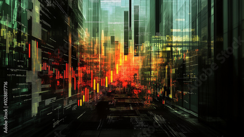 Stock market selloff visualized by falling stock prices across multiple sectors and indices on digital trading platforms