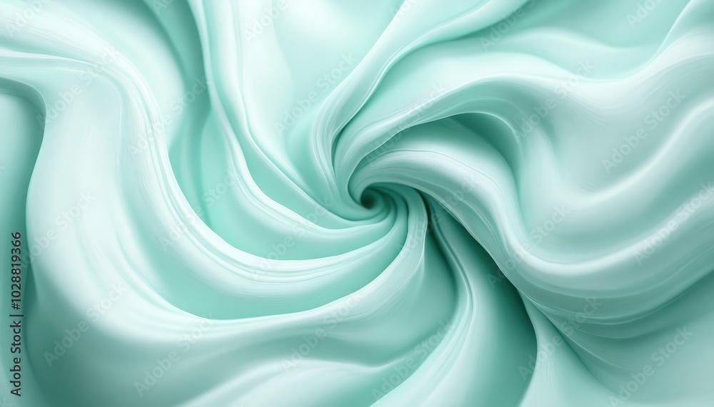 A soothing blend of mint green and seafoam blue creates a calming abstract swirl A soothing blend of mint green and seafoam blue creates a calming abstract swirl