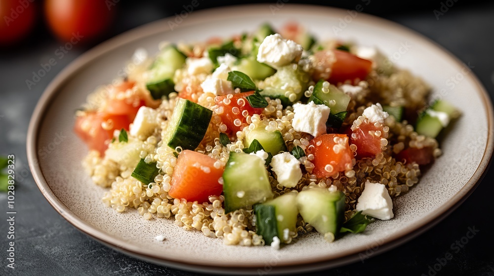 Quinoa Salad with Tomatoes, Cucumber, and Feta Quinoa Salad with Tomatoes, Cucumber, and Feta