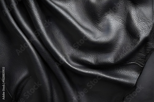 Leather texture: Elegant folds and shading A representation of high quality leather with visible wrinkles and shading that highlight the softness and structure of the material.