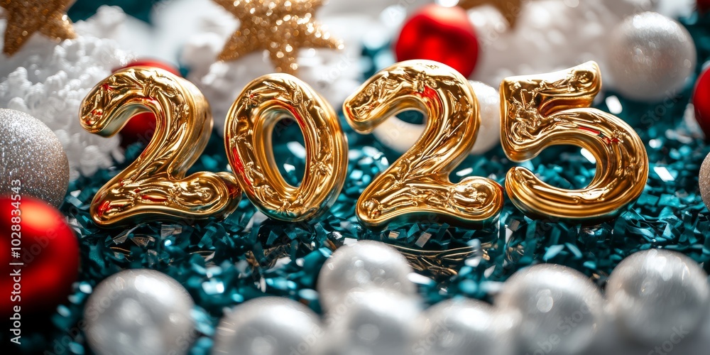 Happy New Year background and numbers 2025 year Happy New Year background and numbers 2025 year