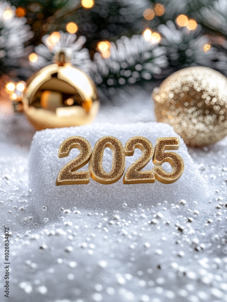 Happy New Year background and numbers 2025 year Happy New Year background and numbers 2025 year
