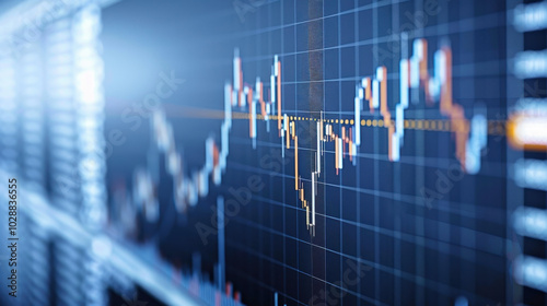 chart showcasing steady rise in stock market trends, highlighting fluctuations and patterns in financial data. This visual representation captures essence of market dynamics