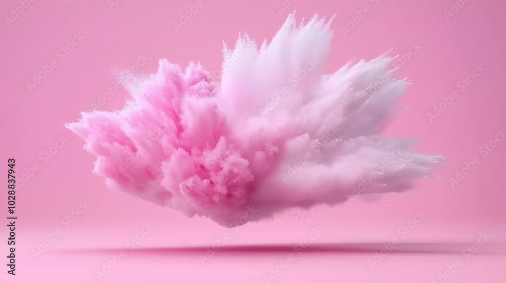 Fototapeta premium Pink and White Powder Explosion