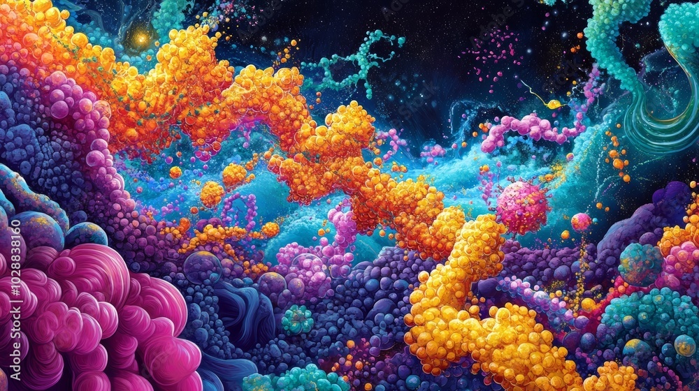 Abstract Colorful Bubbles in Space Abstract Colorful Bubbles in Space