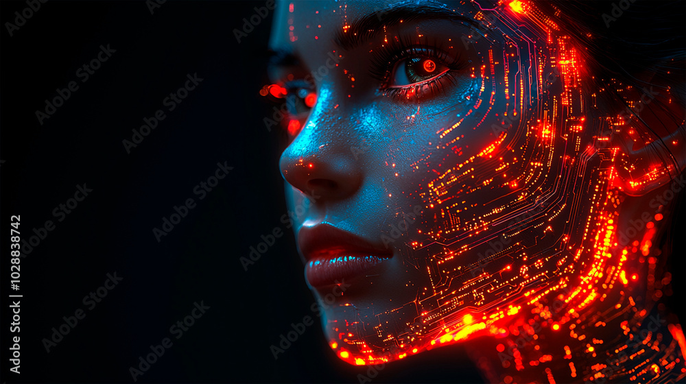 Artificial intelligence futuristic humanoid woman robot Artificial intelligence futuristic humanoid woman robot