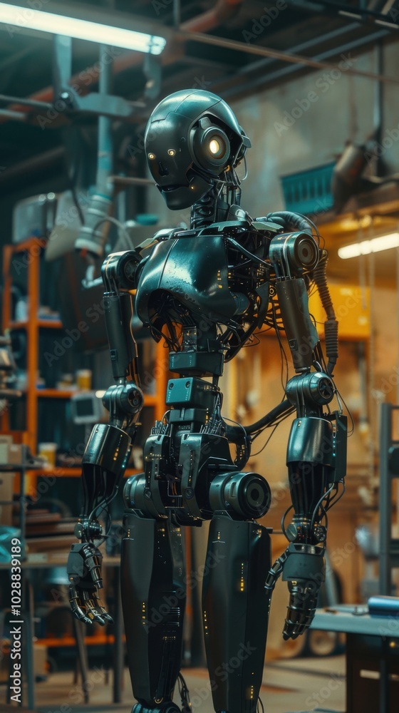Automated robotics workshop, 4K hyperrealistic photo Automated robotics workshop, 4K hyperrealistic photo