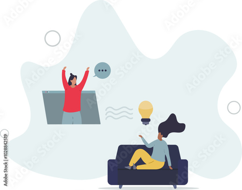 Mental health counseling and online psychology session.Professional psychological support with remote treatment consultations.flat design with people.