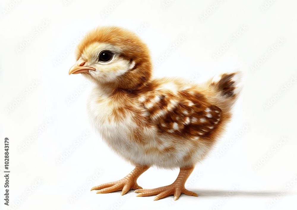 Adorable Baby Chick Portrait - Close Up of a Fluffy Chick Adorable Baby Chick Portrait - Close Up of a Fluffy Chick