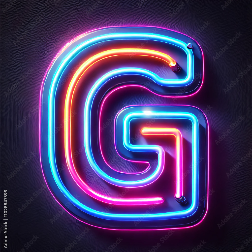 neon sign letters G neon sign letters G