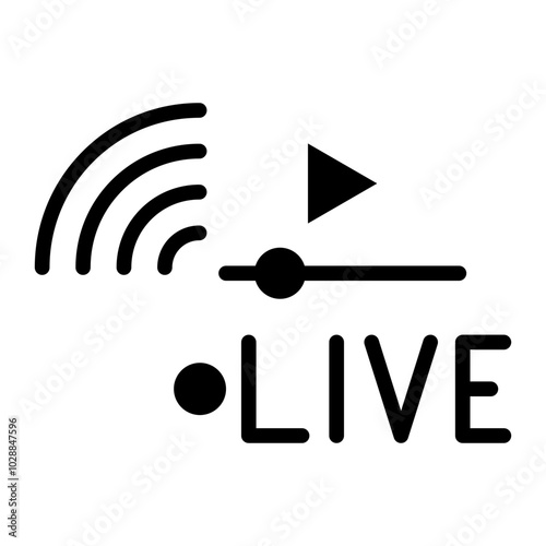 Live Streaming icon vector image. Can be used for Live Streaming.