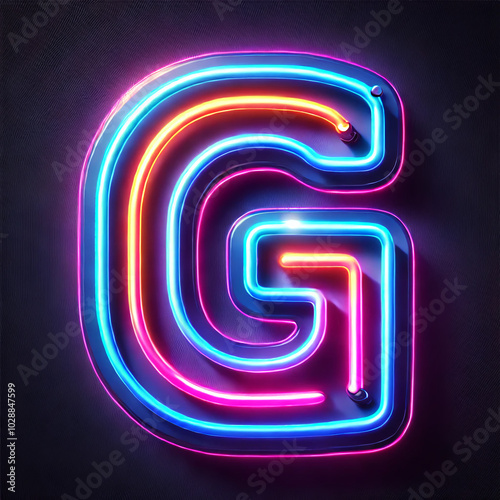 neon sign letters G